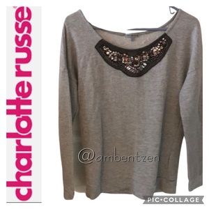 Charlotte Russe jeweled sweatshirt size XS